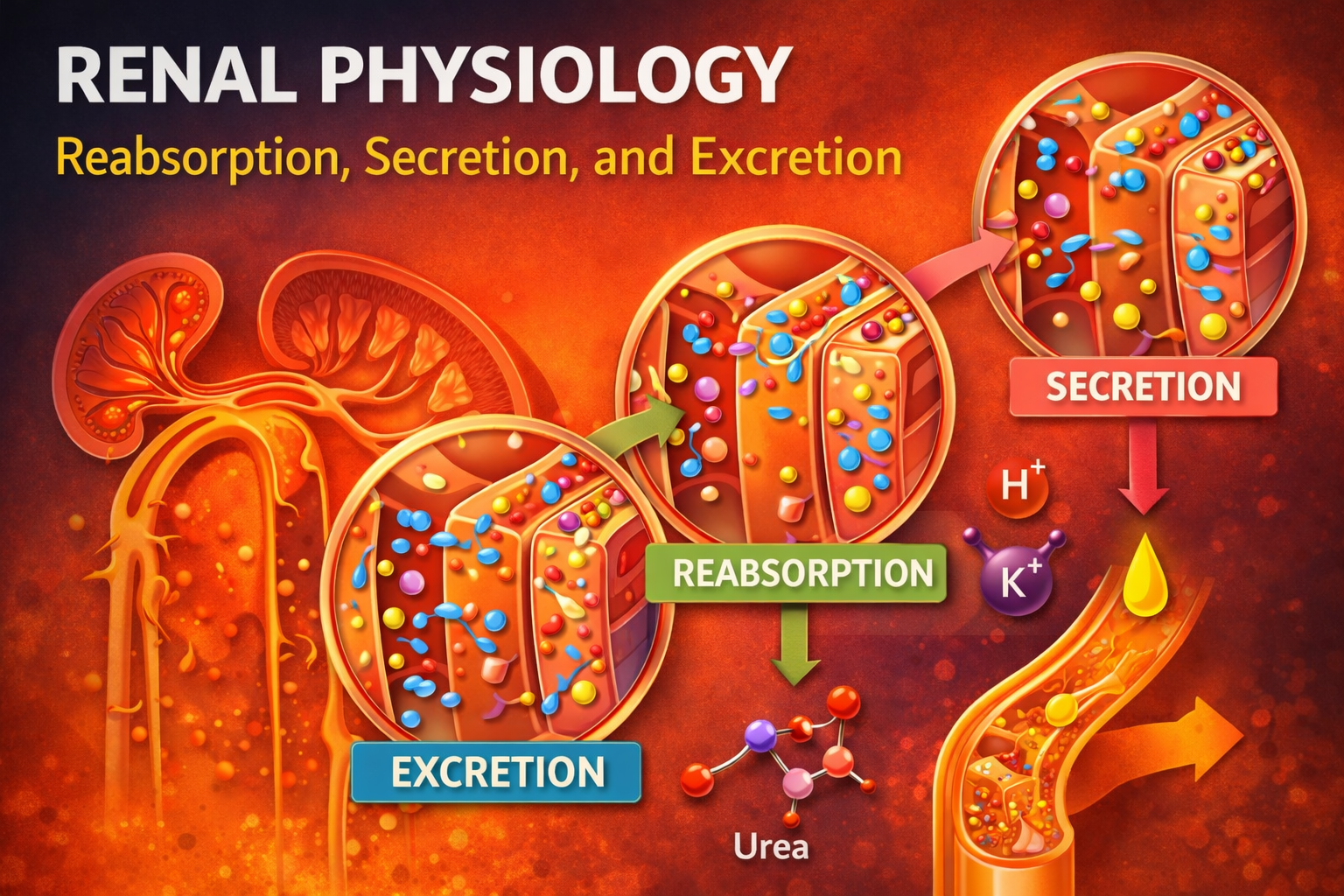 Reabsortion Secretion Excretion